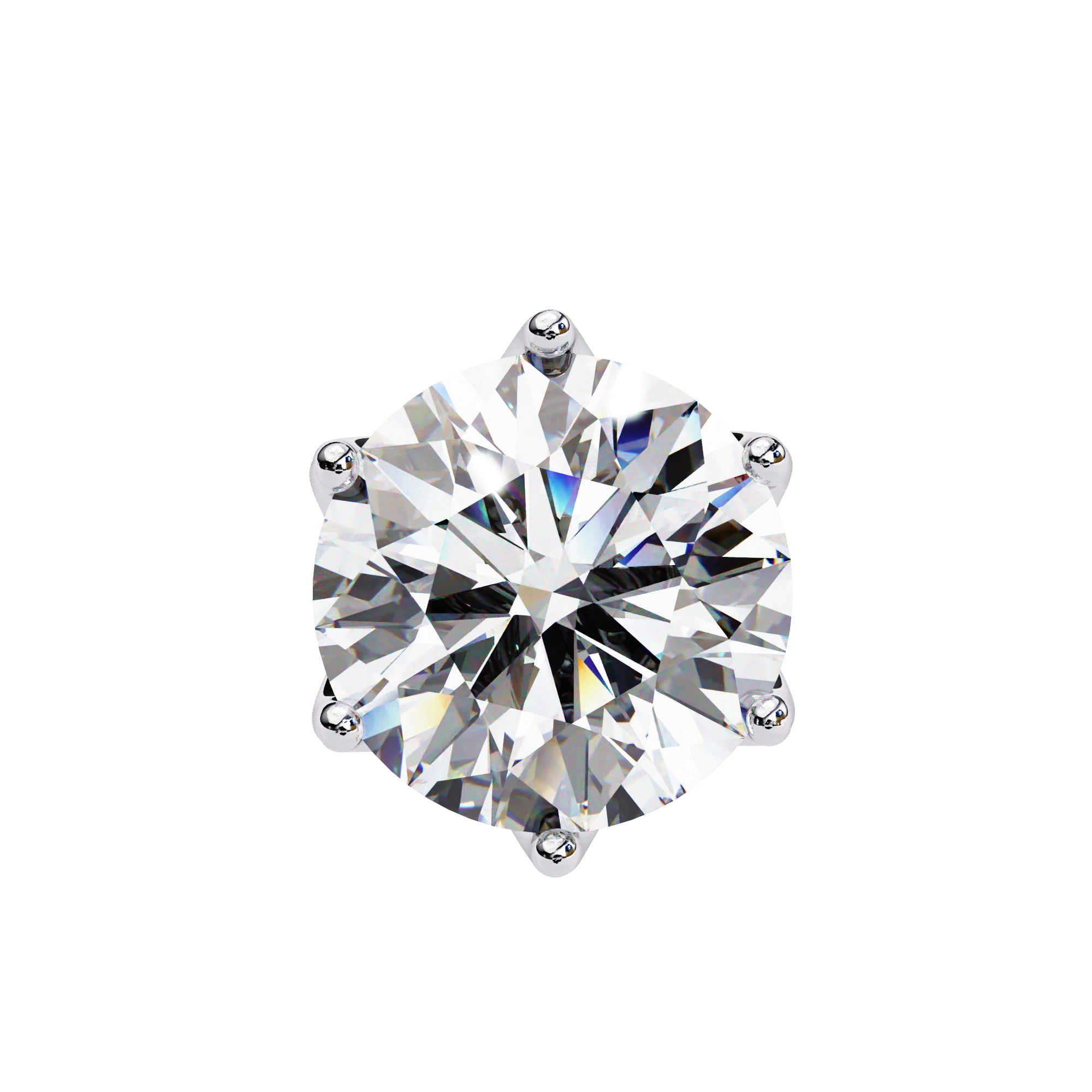 2.66 Ct Lab White Diamond Stud Earrings Yellow Gold