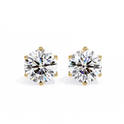 2.66 Ct Lab White Diamond Stud Earrings Yellow Gold Lab Diamond