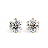 2.66 Ct Lab White Diamond Stud Earrings Yellow Gold