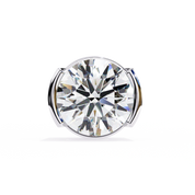 2.50 Carat Round Bezel Set Diamond Stud Earrings