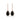 Front View of 24 TCW pear shaped black diamond dangle Drop earrings with 3 prong halo setting in Rose gold