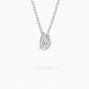 2 Ct Pear Shaped Prong Set Solitaire Lab Diamond Pendant