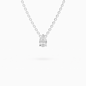2 Ct Pear Shaped Prong Set Solitaire Lab Diamond Pendant