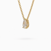 2 Ct Pear Shaped Prong Set Solitaire Lab Diamond Pendant