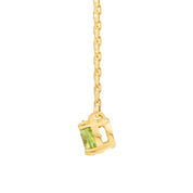 2 Ct Peridot Gemstone 4 Prong Setting Solitaire Pendant