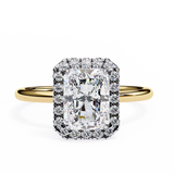 2.18 Ct Wt Radiant Cut Halo Lab Grown Diamond Ring