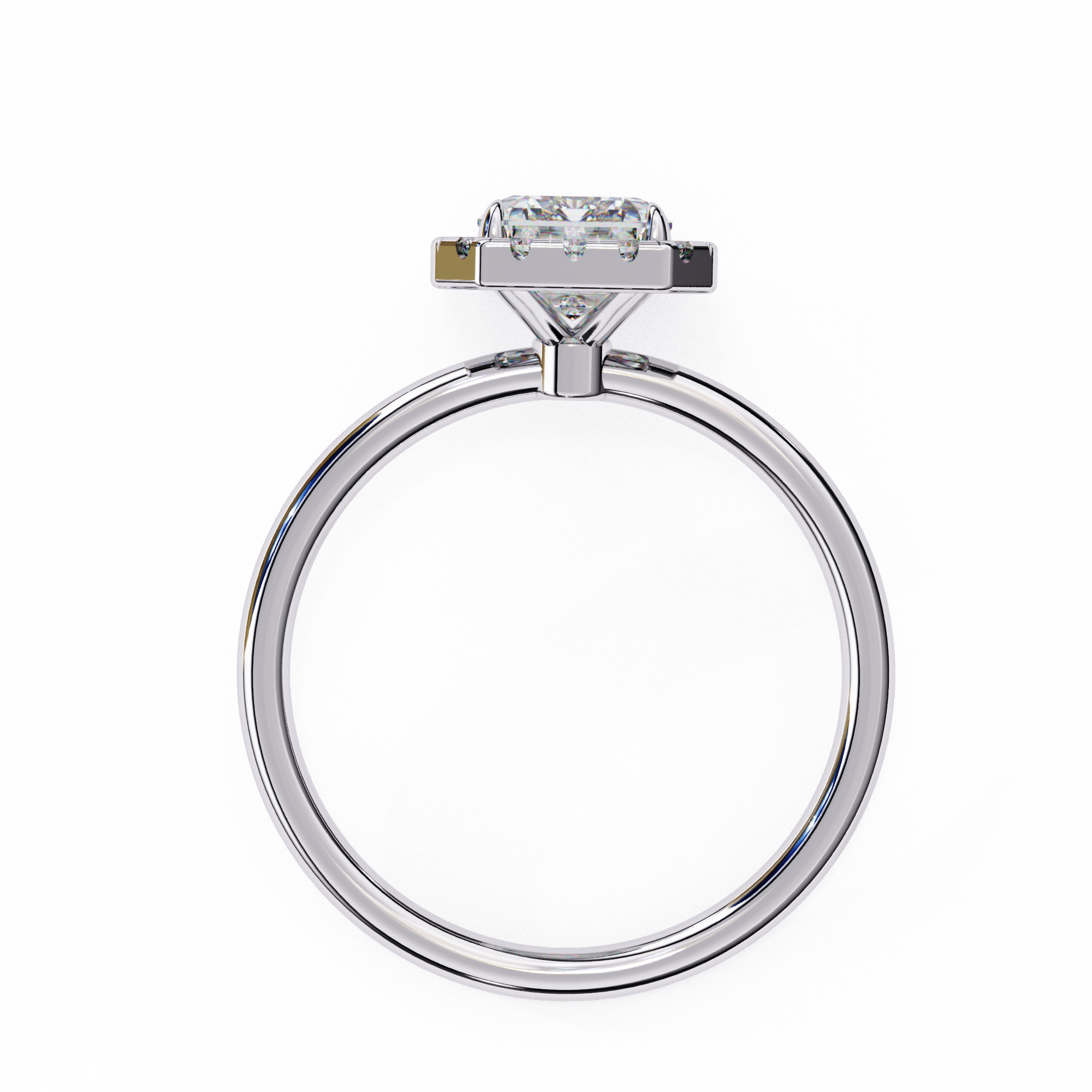 2.18 Ct Wt Radiant Cut Halo Lab Grown Diamond Ring Lab Diamond Engagement Rings