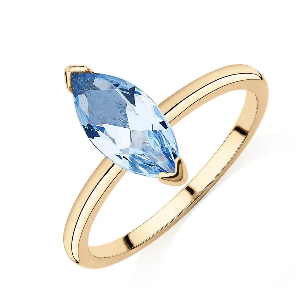 2 Ct Marquise Cut Solitaire Blue Lab Diamond Engagement Ring 950 Platinum