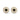 Front View of 2 carat round Shape black diamond stud earrings with double halo of white diamonds & 4 Prong in Yellow gold