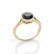 2 Ct Round Cut Black Diamond Solitaire Engagement Ring Black Diamond Engagement Ring