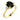 2 Carat Oval Shape 3 Stone Prong Setting Black and White Diamond Ring In Yellow Gold 