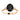2 Carat Oval Shape 3 Stone Prong Setting Black and White Diamond Ring In Rose Gold 