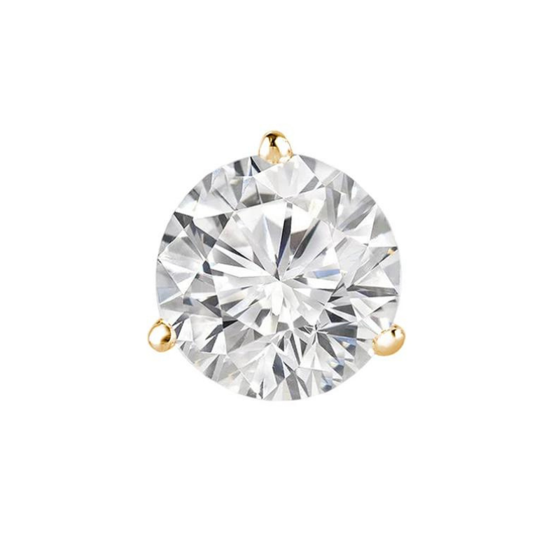 1 Carat Round Shape Solitaire Prong Set Diamond Stud Earrings Lab diamond