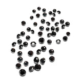 1 Carat Round Cut Calibrated Black Diamond Lot
