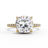 Cushion Cut Halo Lab Grown Diamond Ring