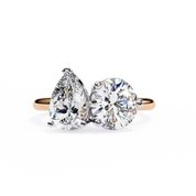 3.71 Ct Lab Grown Diamond Ring Toi Et Moi Double Stone Rings Lab Diamond