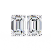 3 Carat Emerald Stud Earrings Lab Grown Diamond Lab Diamond