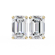 3 Carat Emerald Stud Earrings Lab Grown Diamond Lab Diamond