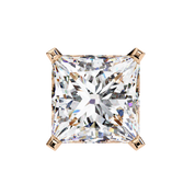3 Carat Princess Cut Lab Diamond Earrings