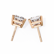3 Carat Princess Cut Lab Diamond Earrings