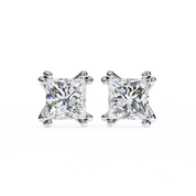 3 Carat Princess Shape Lab Diamond Stud Earrings