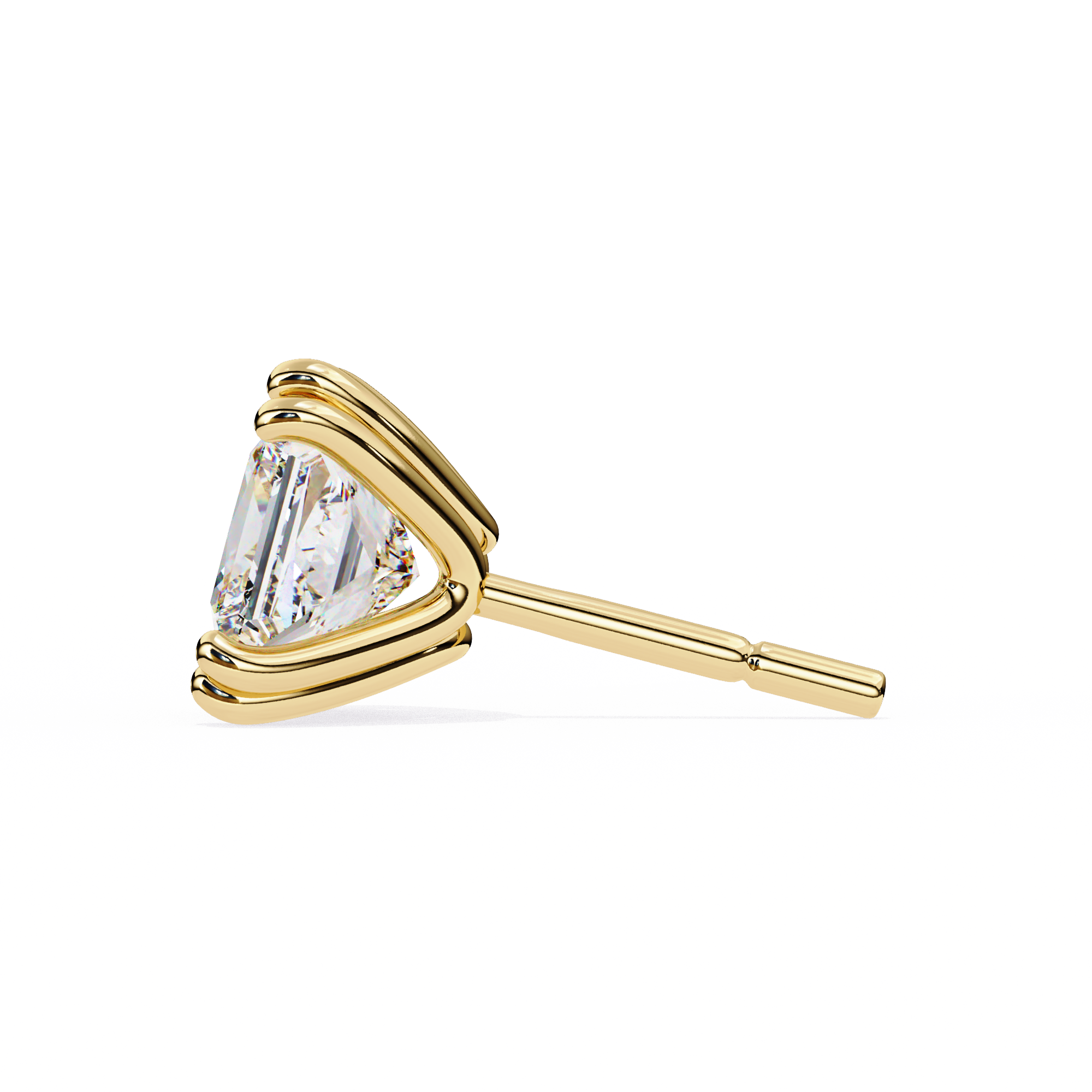 3 Carat Princess Shape Lab Diamond Stud Earrings