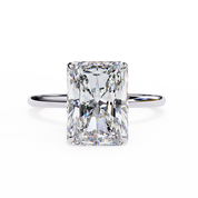 2.50 Carat Radiant Cut Solitaire Lab Diamond Ring 18K White Gold Lab Diamond Engagement Rings