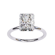2.50 Carat Radiant Cut Solitaire Lab Diamond Ring 950 Platinum Lab Diamond Engagement Rings