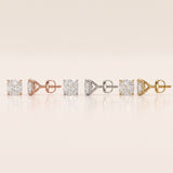 0.50 CT to 5 CT Cushion Cut Diamond Earrings