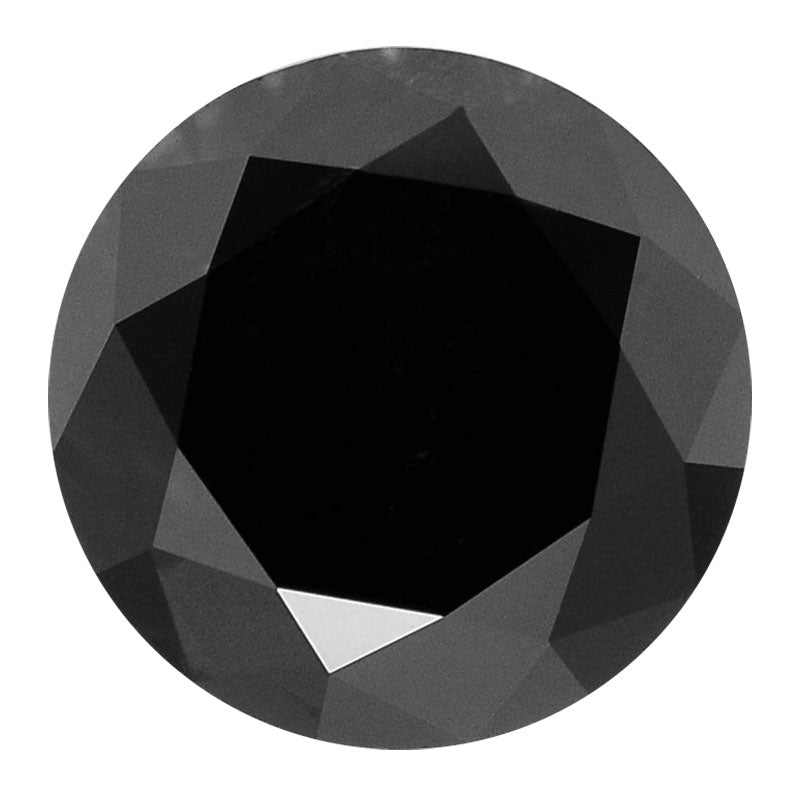 5.50 Carat Round Shaped Natural Black Diamond