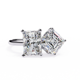 4.25 Ct Lab Created Diamond Rings Toi Et Moi Double Stone Ring