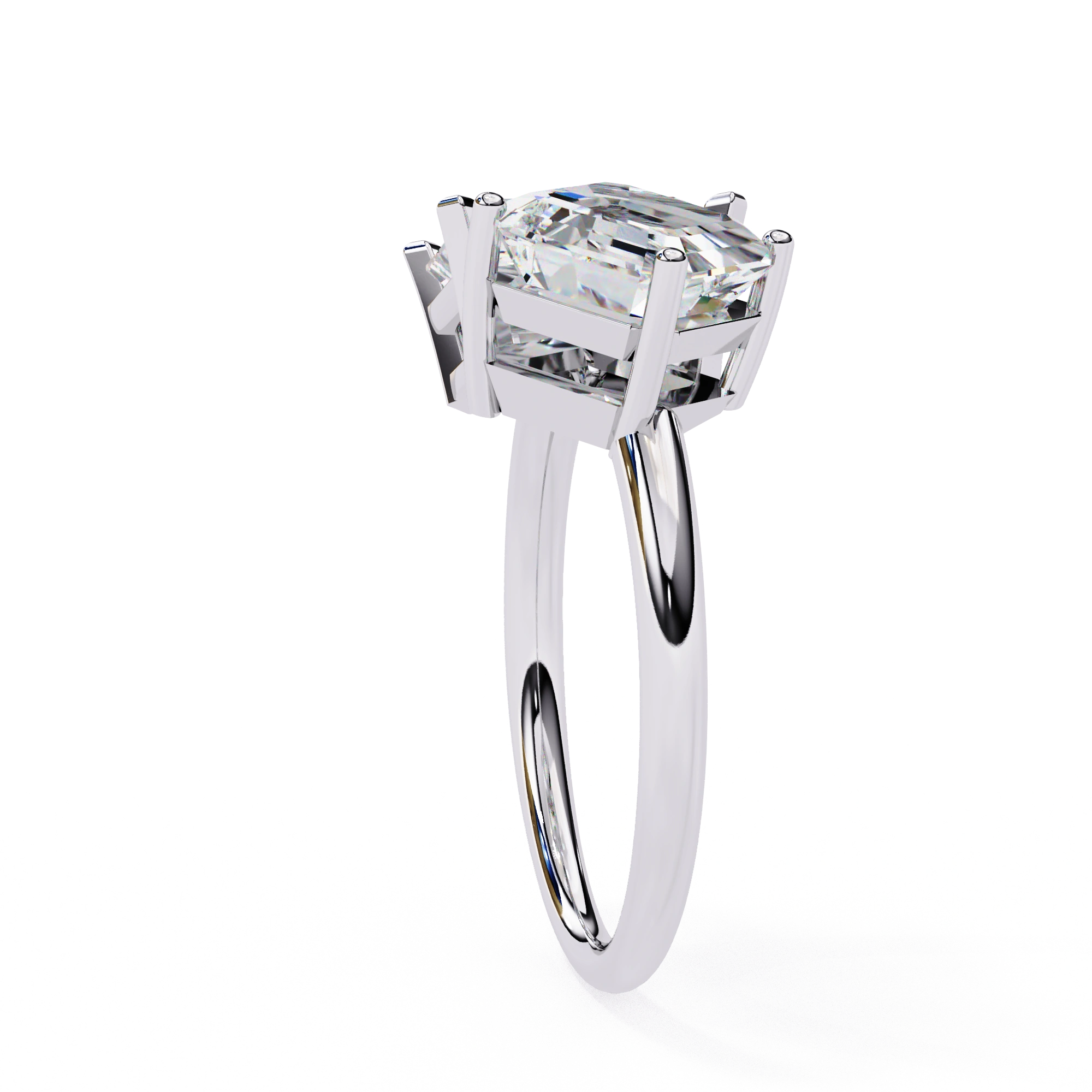4.25 Ct Lab Created Diamond Rings Toi Et Moi Double Stone Ring