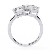 4.25 Ct Lab Created Diamond Rings Toi Et Moi Double Stone Ring