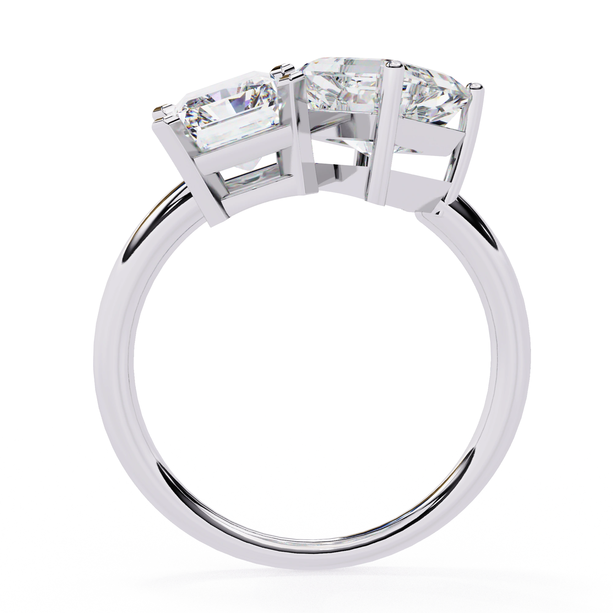 4.25 Ct Lab Created Diamond Rings Toi Et Moi Double Stone Ring