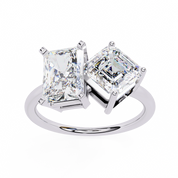 4.25 Ct Lab Created Diamond Rings Toi Et Moi Double Stone Ring