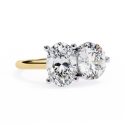 4.80 Ct Lab Created Diamonds Rings Toi Et Moi Double Stone Rings Lab Diamond