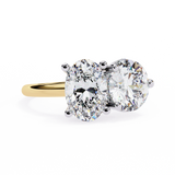 4.80 Ct Lab Created Diamonds Rings Toi Et Moi Double Stone Rings