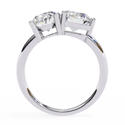 4.80 Ct Lab Created Diamonds Rings Toi Et Moi Double Stone Rings