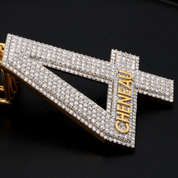 7 Ct Round Cut "4 Number" Hip-hop Lab Diamond Pendant