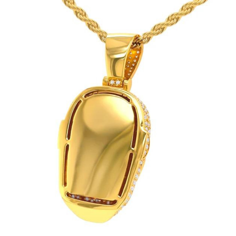 2.50 Carat Round Shaped Iron Man Helmet Lab Diamond Pendant