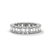 6.38 Ct Emerald Lab Diamond Eternity Band Yellow Gold 950 Platinum Natural Diamond