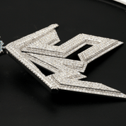 7 Ct Round Cut Pave Set MS Hip-Hop Lab Diamond Pendant