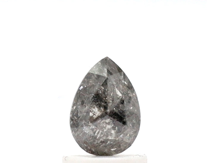 0.80 Ct Pear Shape Salt and Pepper Diamond