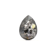 0.50 Ct Pear Cut Salt and Pepper Diamond