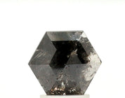 1.70 Ct Hexagon Shape Salt and Pepper Diamond