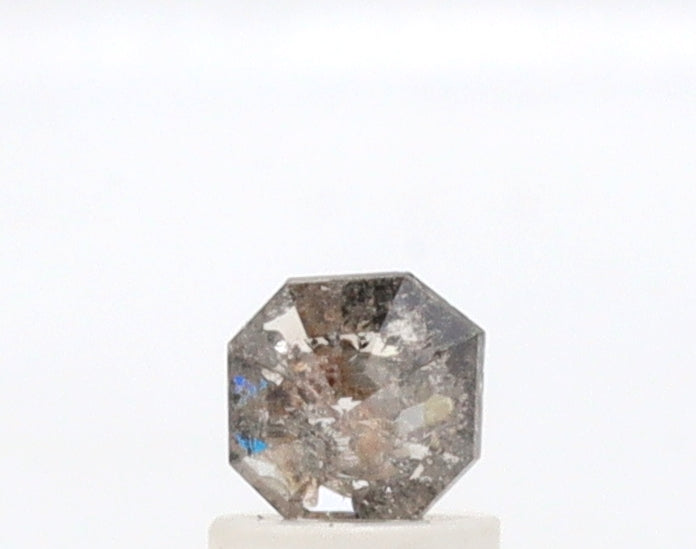0.75 Ct Asscher Cut Salt and Pepper Diamond