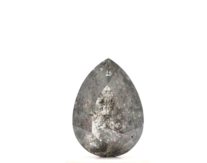 0.70 Ct Pear Shape Salt and Pepper Diamond