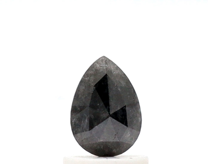 0.85 ct Pear Shape Salt and Pepper Diamond