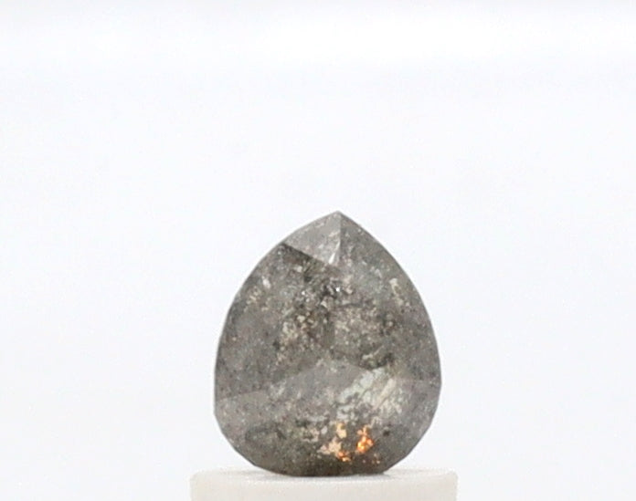 0.70 Ct Pear Shape Salt and Pepper Diamond