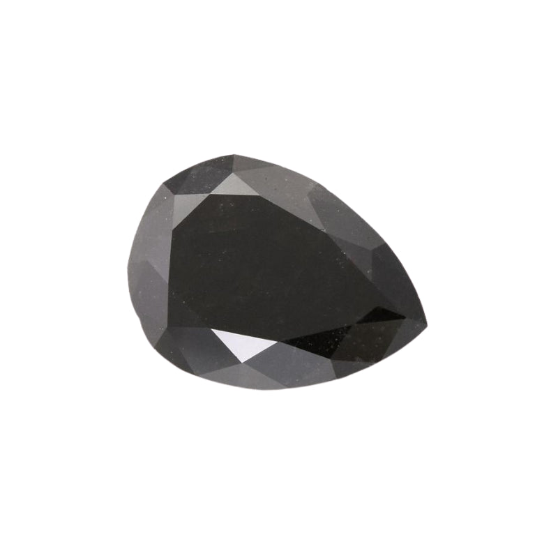 2 Carat Pear Cut Black Diamond For Sale